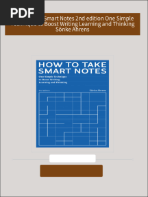 Download full How to Take Smart Notes 2nd edition One Simple Technique to Boost Writing Learning and Thinking Sönke Ahrens ebook all chapters