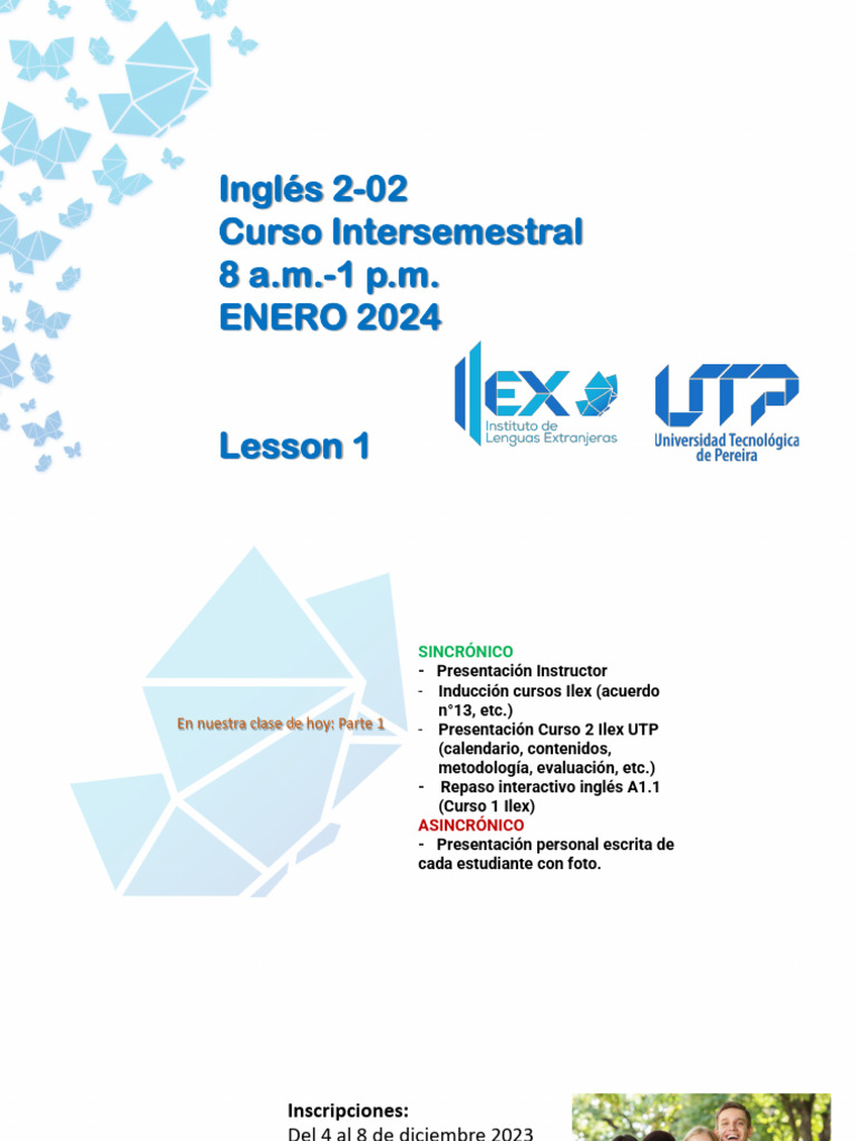 English 2-02 Int 2024 - Lesson 1 - 15 01 24 | PDF