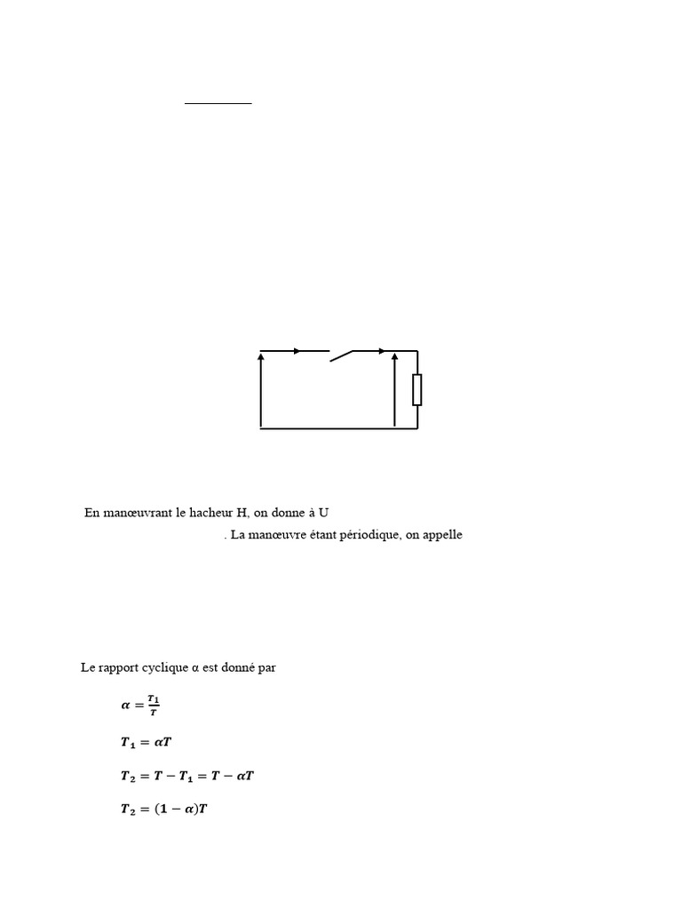 Hacheur Série : Fonctionnement et Applications | PDF | Énergie ...