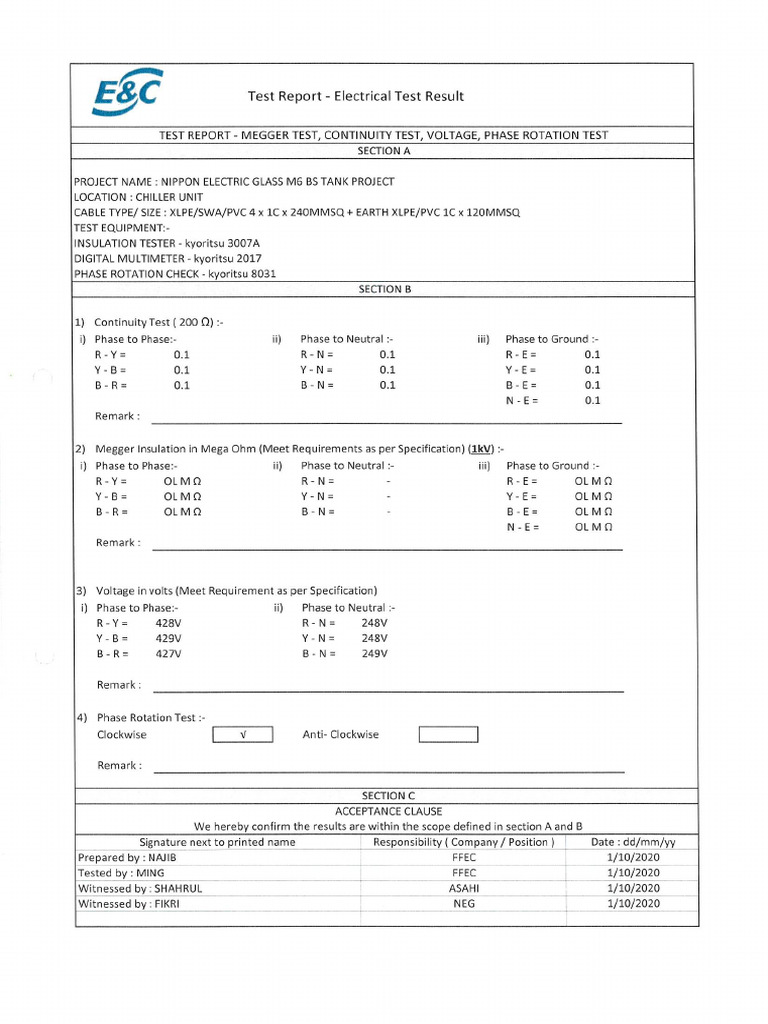 T&C Cable Report | PDF