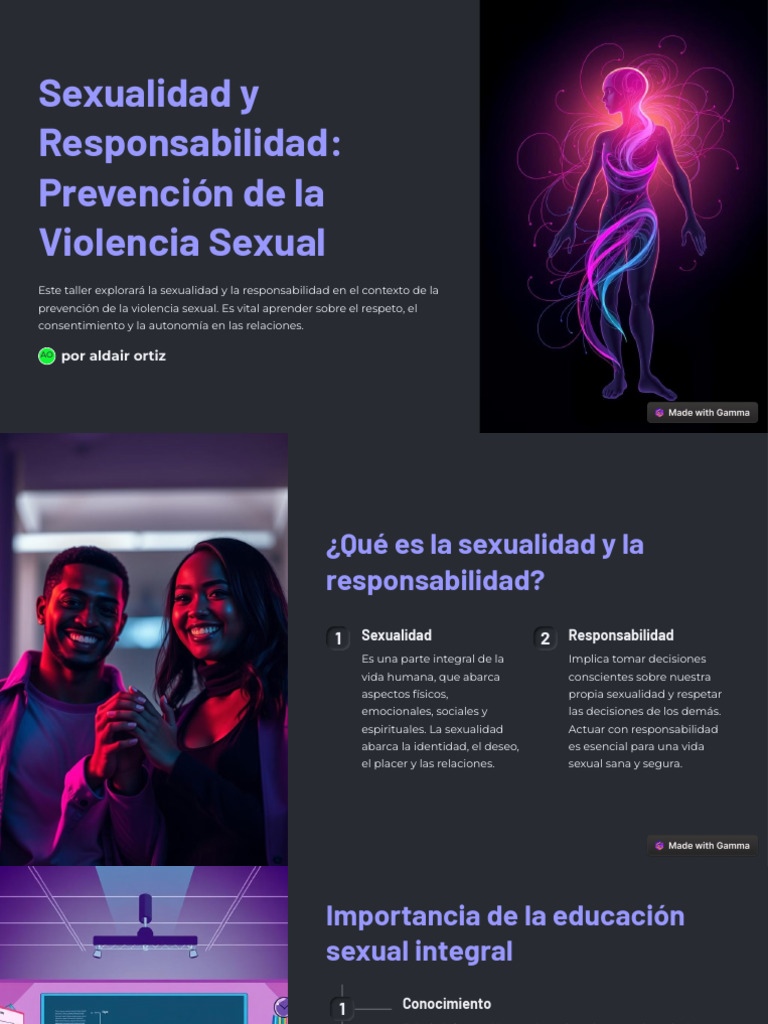 Sexualidad y Responsabilidad Prevencion de La Violencia Sexual | PDF ...