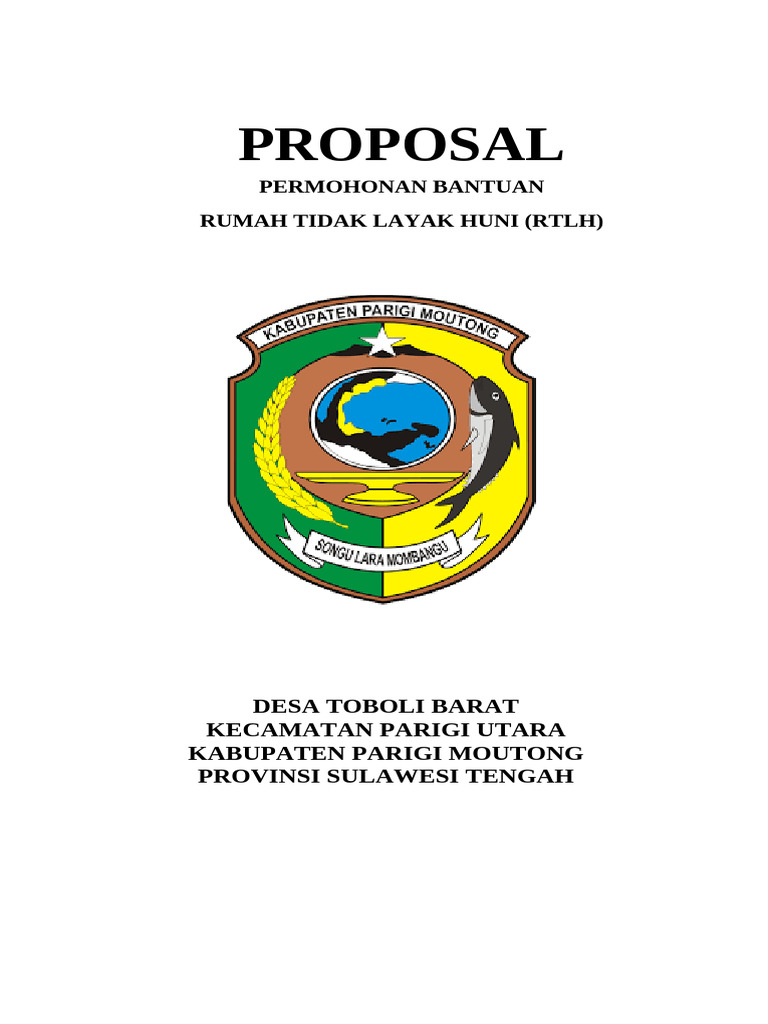 Permohonan Bantuan RTLH Desa Toboli Barat | PDF