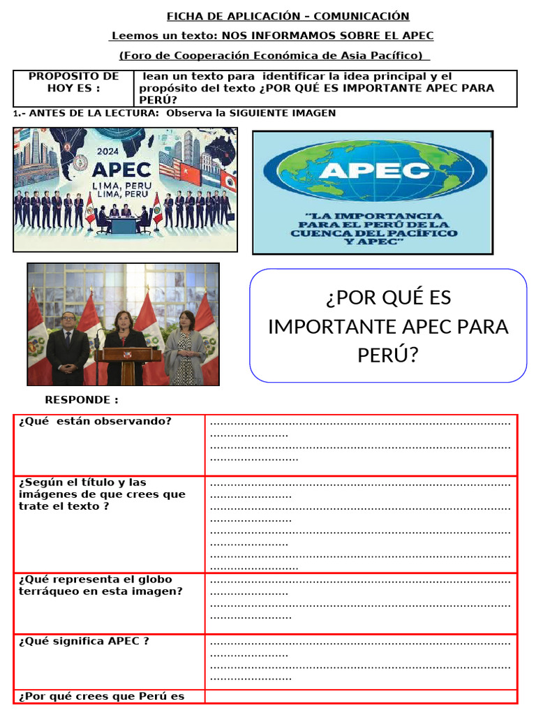 1-FICHA DE APLICACION -APEC | PDF | Cooperacion economica Asia Pacifico ...
