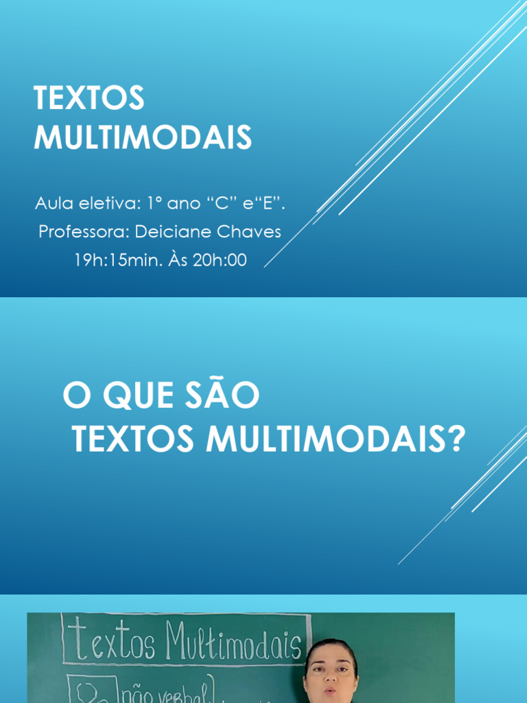 Textos Multimodais: Definições e Exemplos | PDF