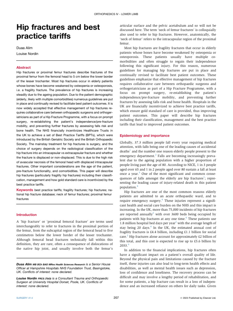 1 s2.0 S026393192300039X Main | PDF | Hip | Musculoskeletal System