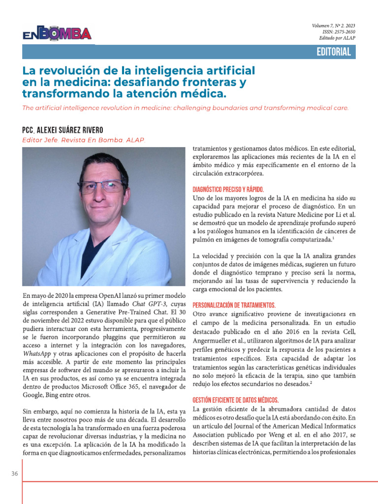 La Revolución de La Inteligencia Artificial en La Medicina | PDF