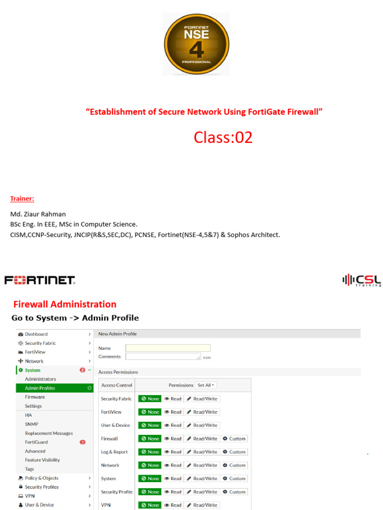 FortiGate Firewall Administration Guide | PDF
