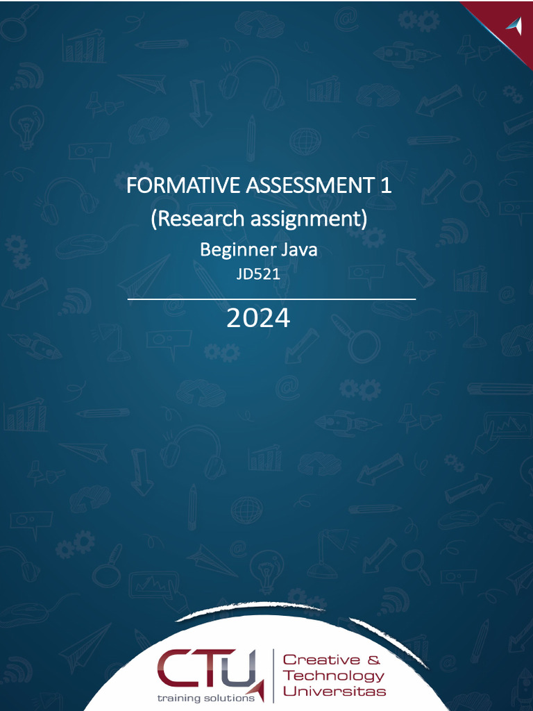 Formative Assessment 1 (Research Assignment) : Beginner Java | PDF ...