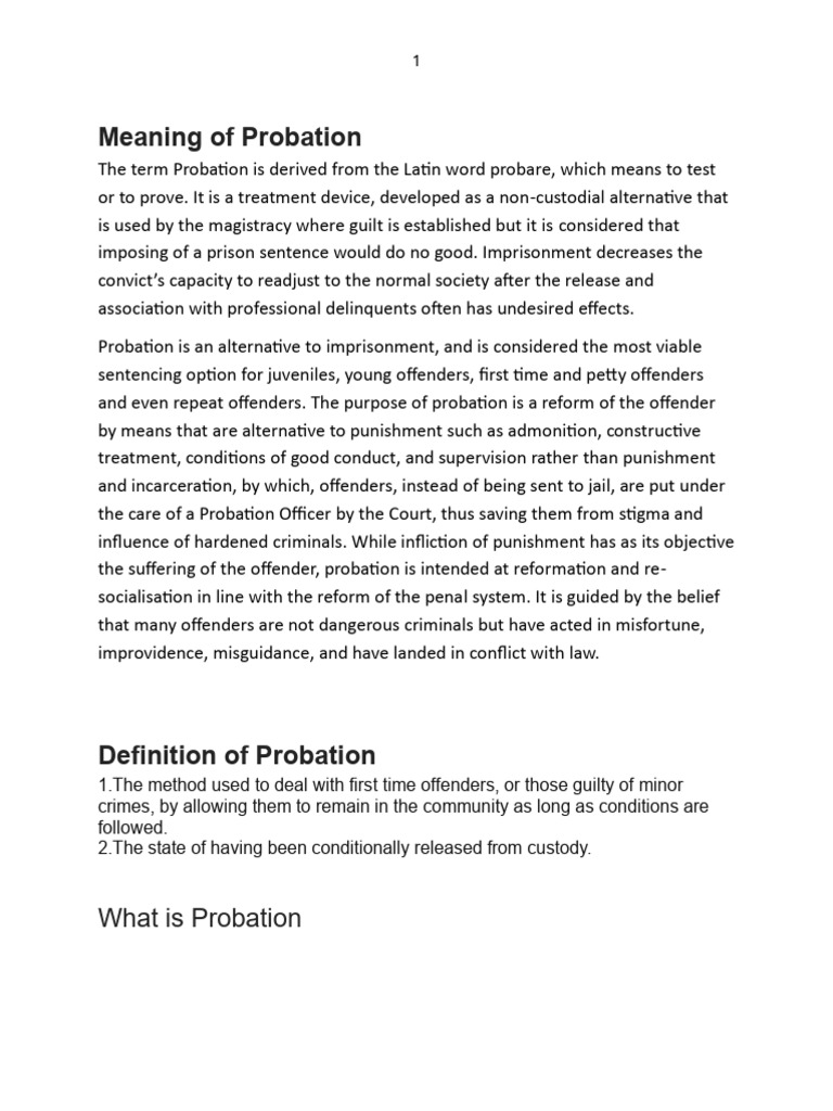 Probation | PDF | Probation | Pardon