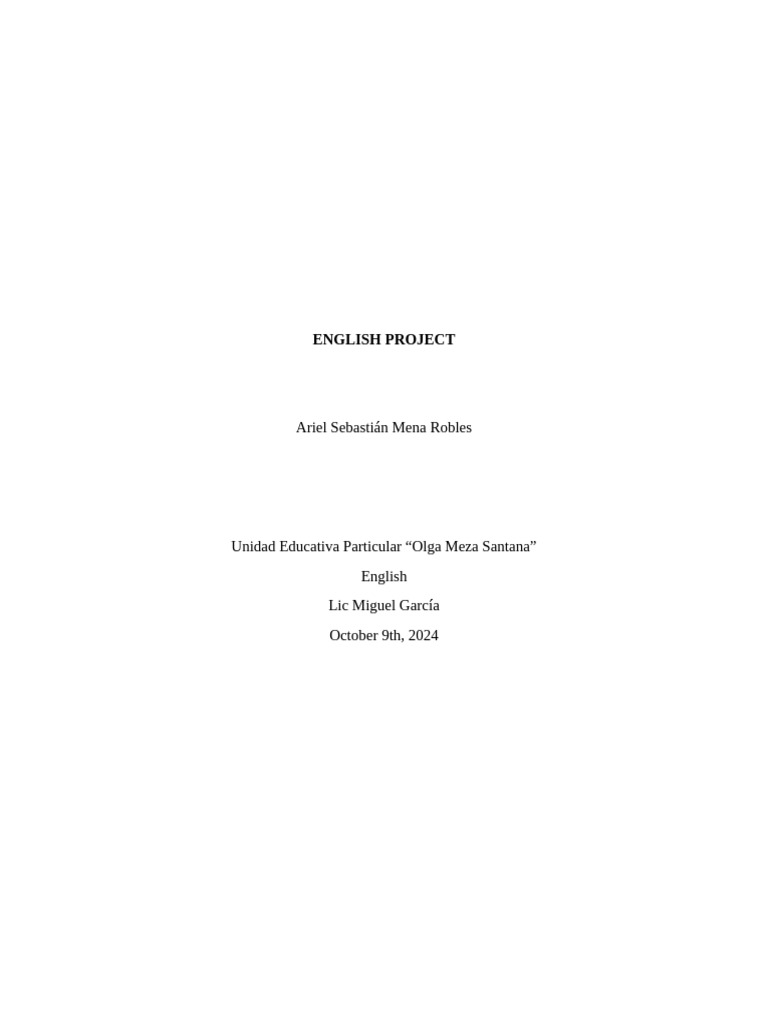 English Project | PDF