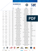 IPL 2012 Fixture