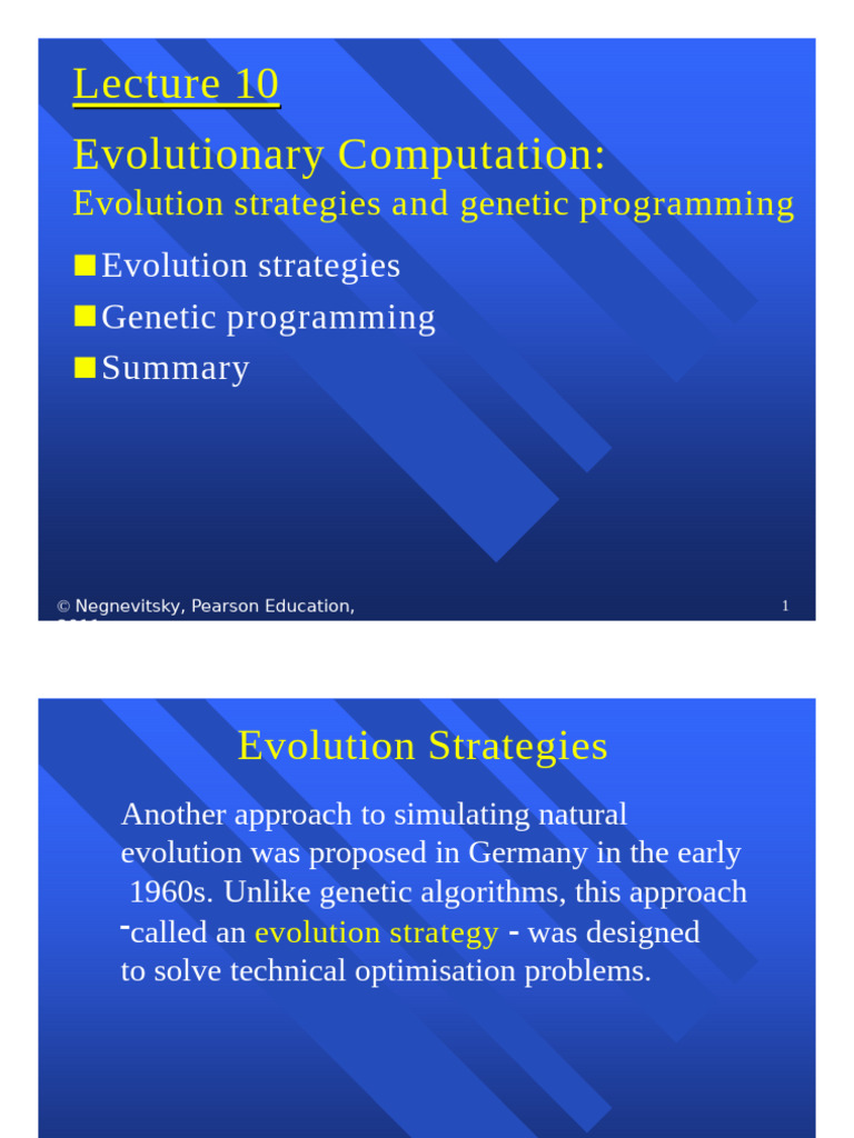 Lecture 10 | PDF | Genetic Algorithm | Evolution