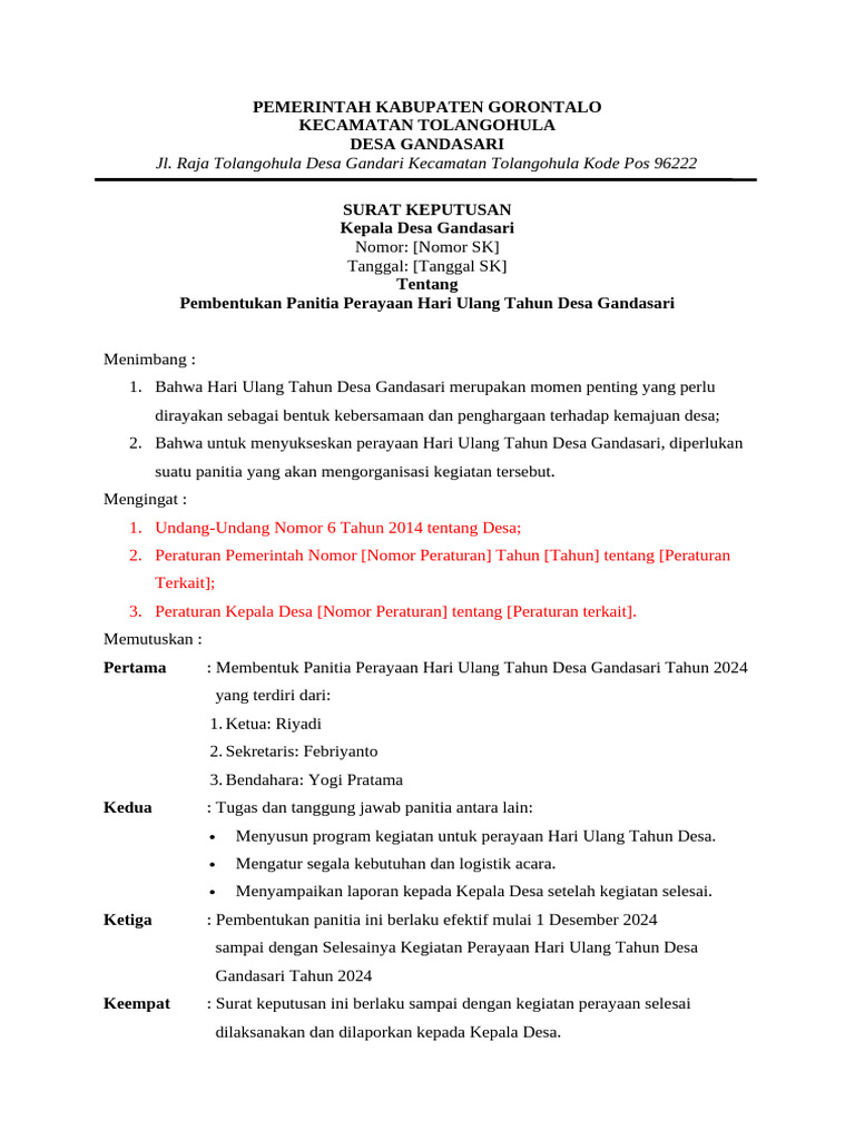 Susunan Panitia | PDF