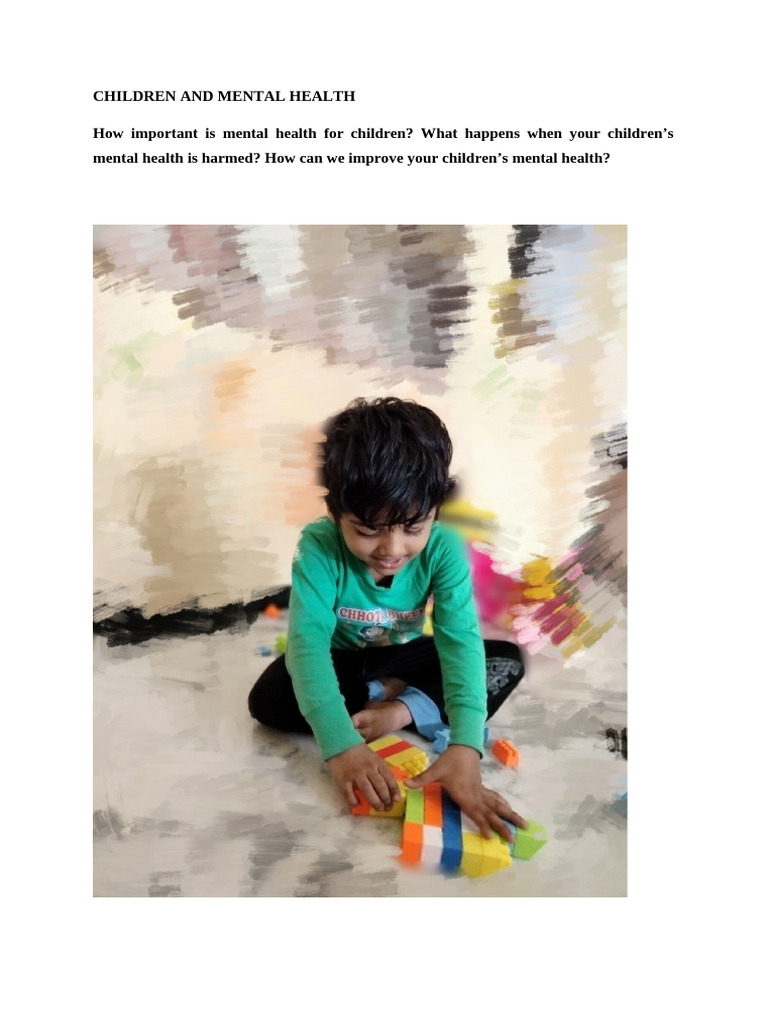 Children and Mental Health | PDF | Mental Disorder | Mental Health