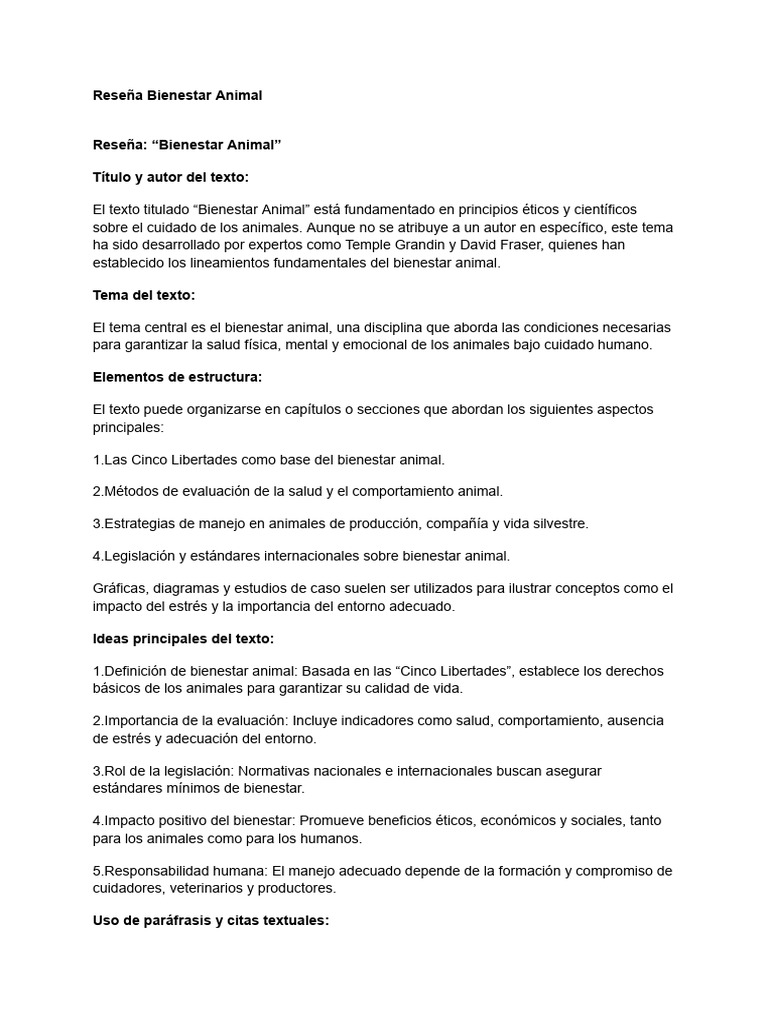 Bienestar Animal | PDF | Bienestar | Bienestar de los animales
