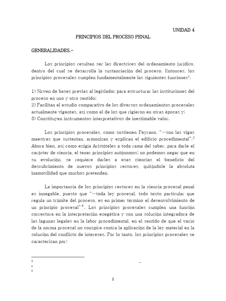 Principios del Proceso Penal Explicados | PDF | Ley procesal | Debido ...