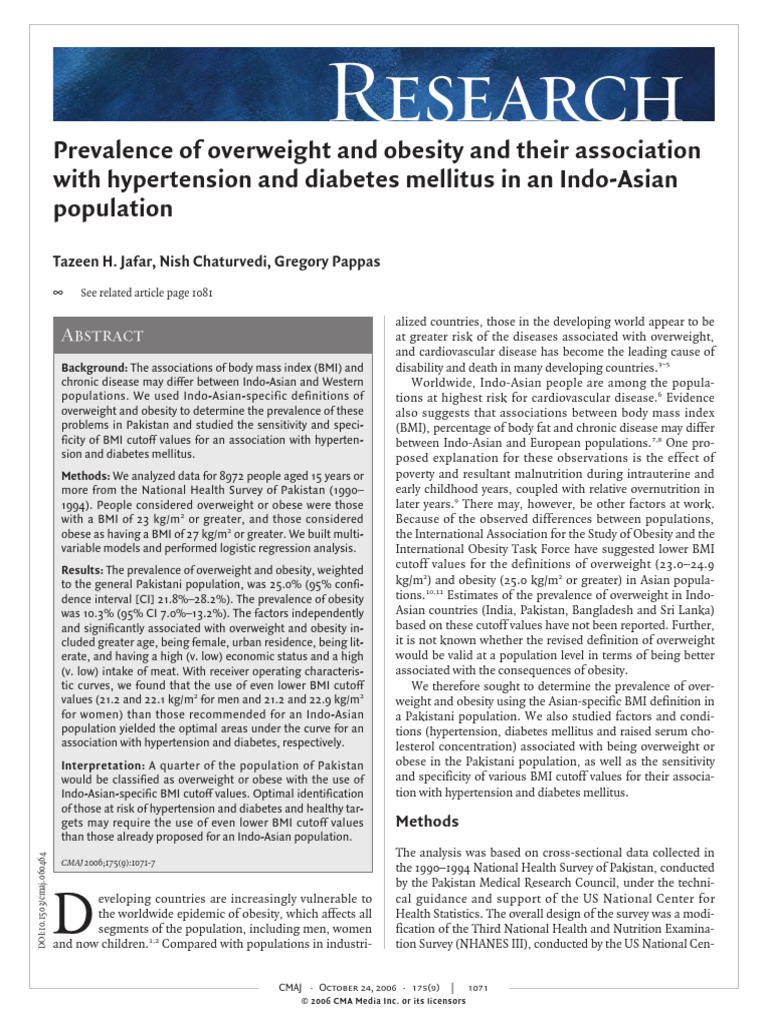 research | PDF | Body Mass Index | Obesity