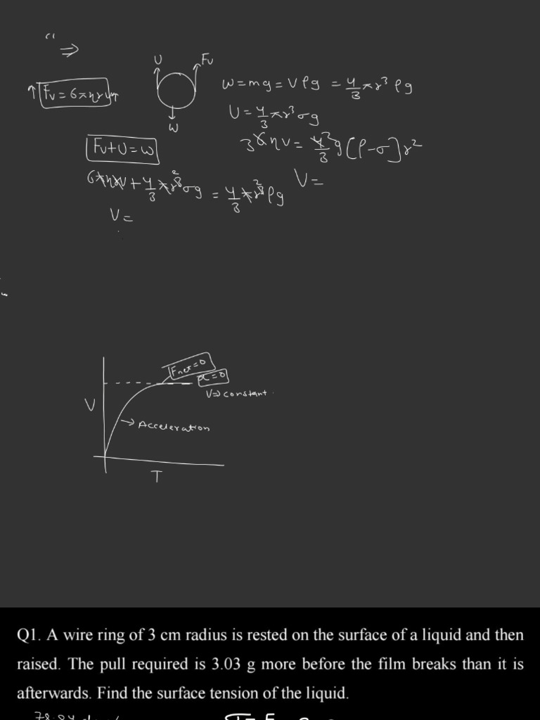 Fluid Practice Question | PDF