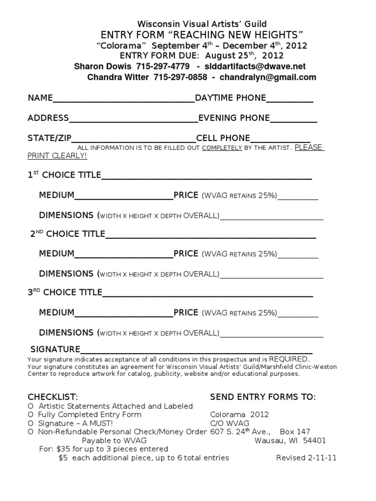 Entry Form Colorama 2012 | PDF | Business