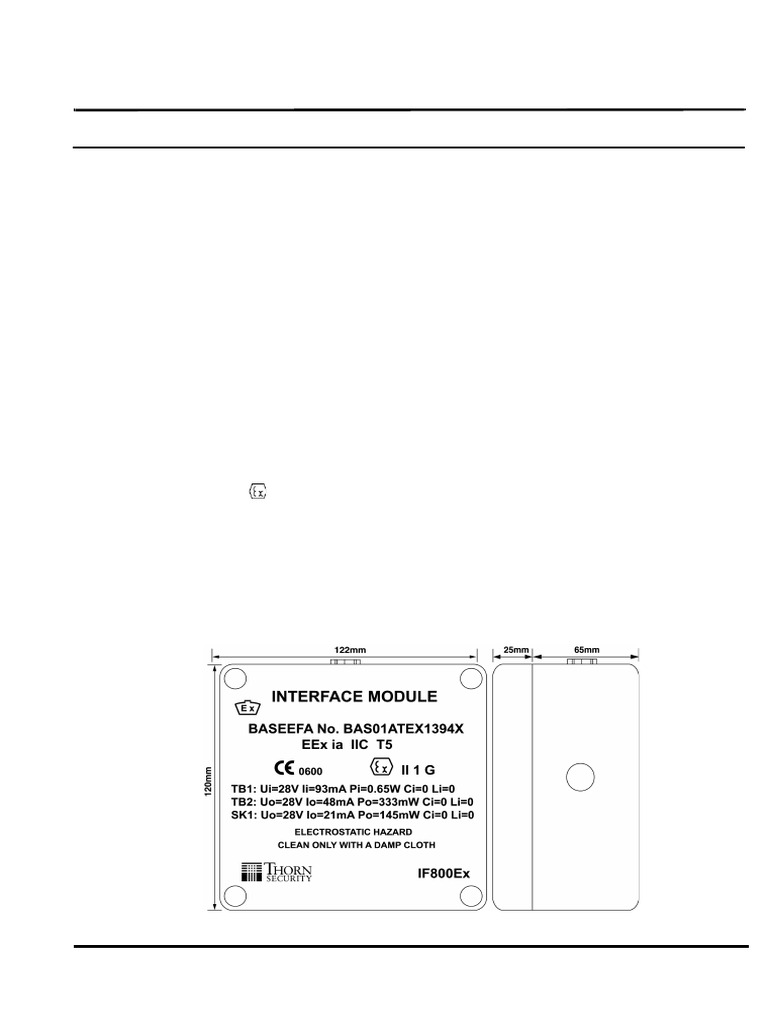 IF800Ex Intrinsically Safe Monitor Guide | PDF | Switch | Printed ...