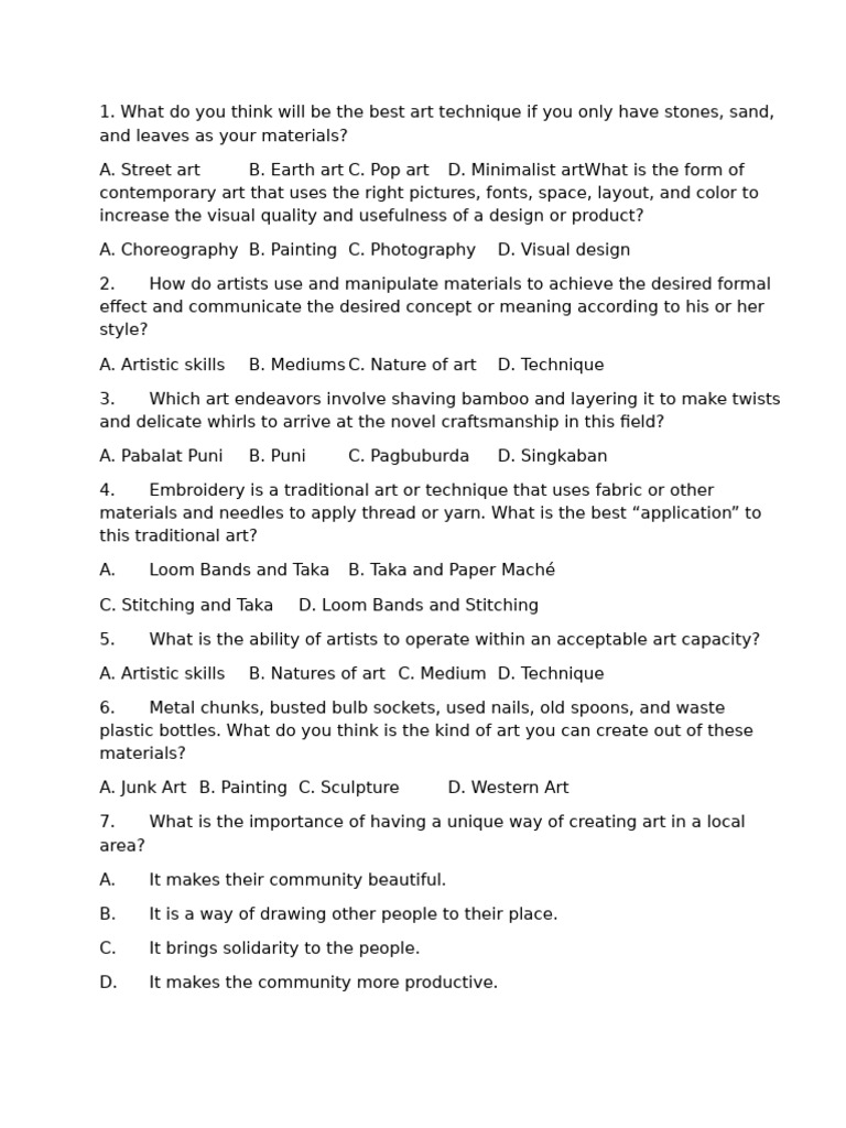 CAPR-REVIEWER | PDF | Collage | The Arts