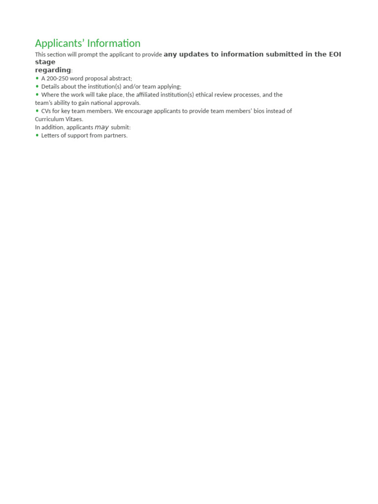 Applicants Info | PDF