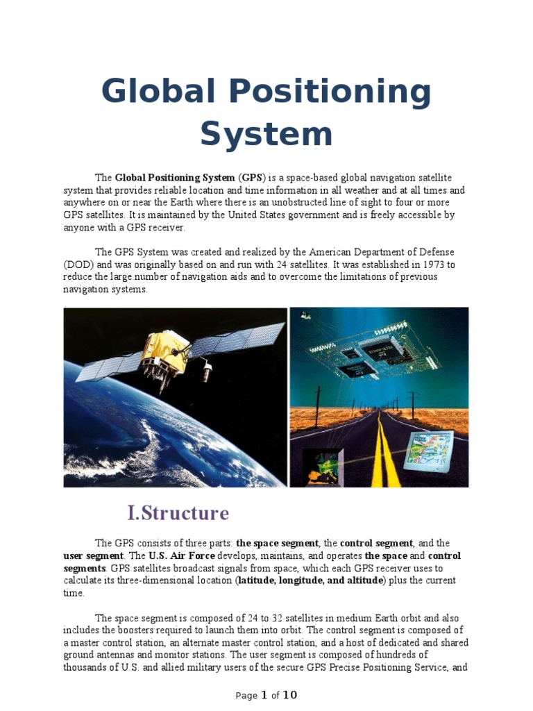 Global Positioning System PDF Global Positioning System Navigation