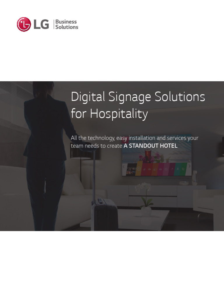 LG Ebook Digital Signage Solutions For Hospitality | PDF | Television ...