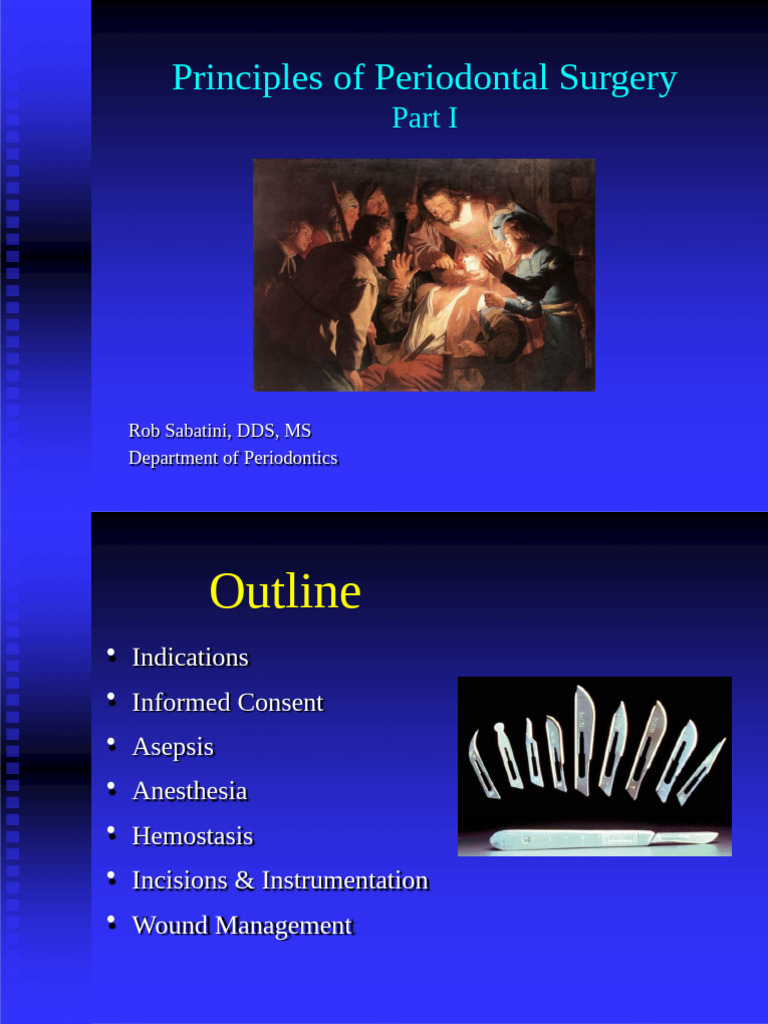 Lecture 2 - Principles of Periodontal Surgery Part I - 2024-1 | PDF ...