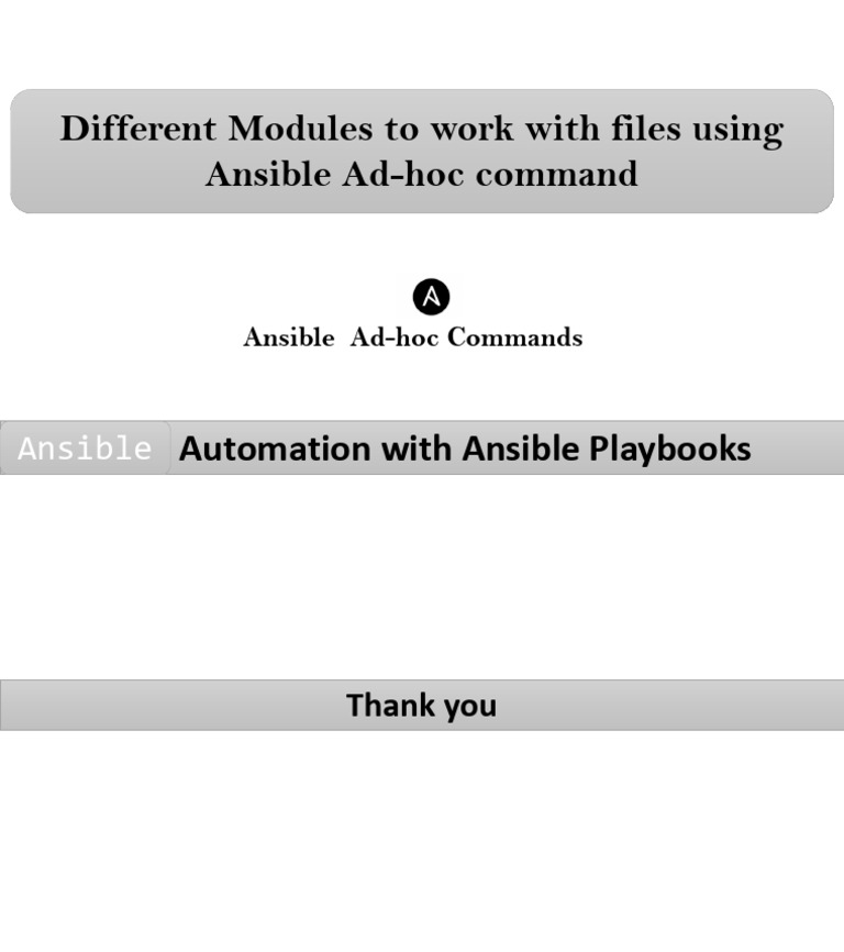 Ansible File Management Modules | PDF