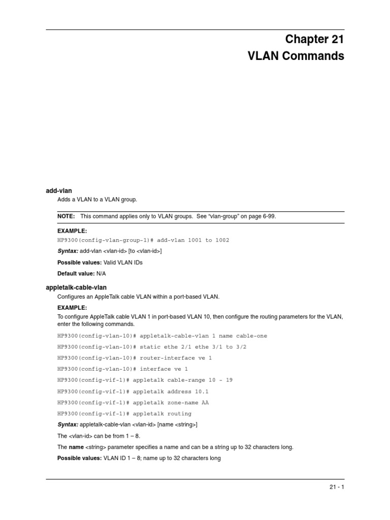 Tap Lenh VLan Switch | PDF | Ip Address | Telecommunications Standards