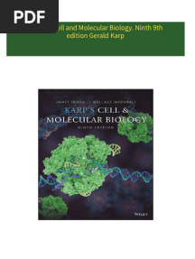 Download Complete Karp’s Cell and Molecular Biology. Ninth 9th edition Gerald Karp PDF for All Chapters
