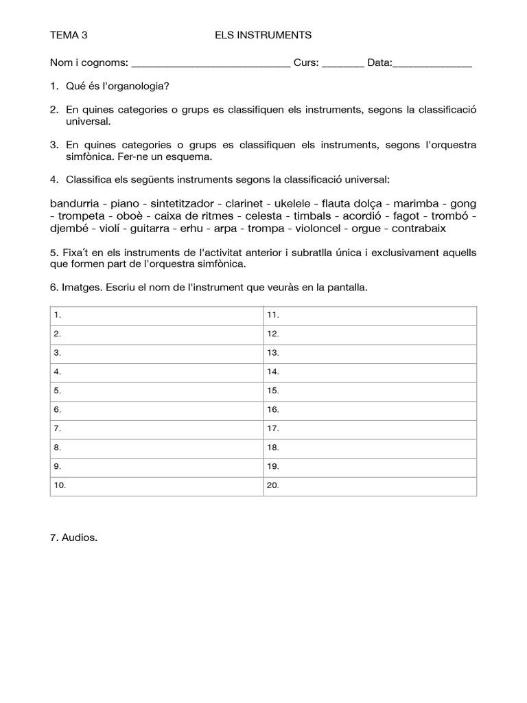 Els Instruments | PDF