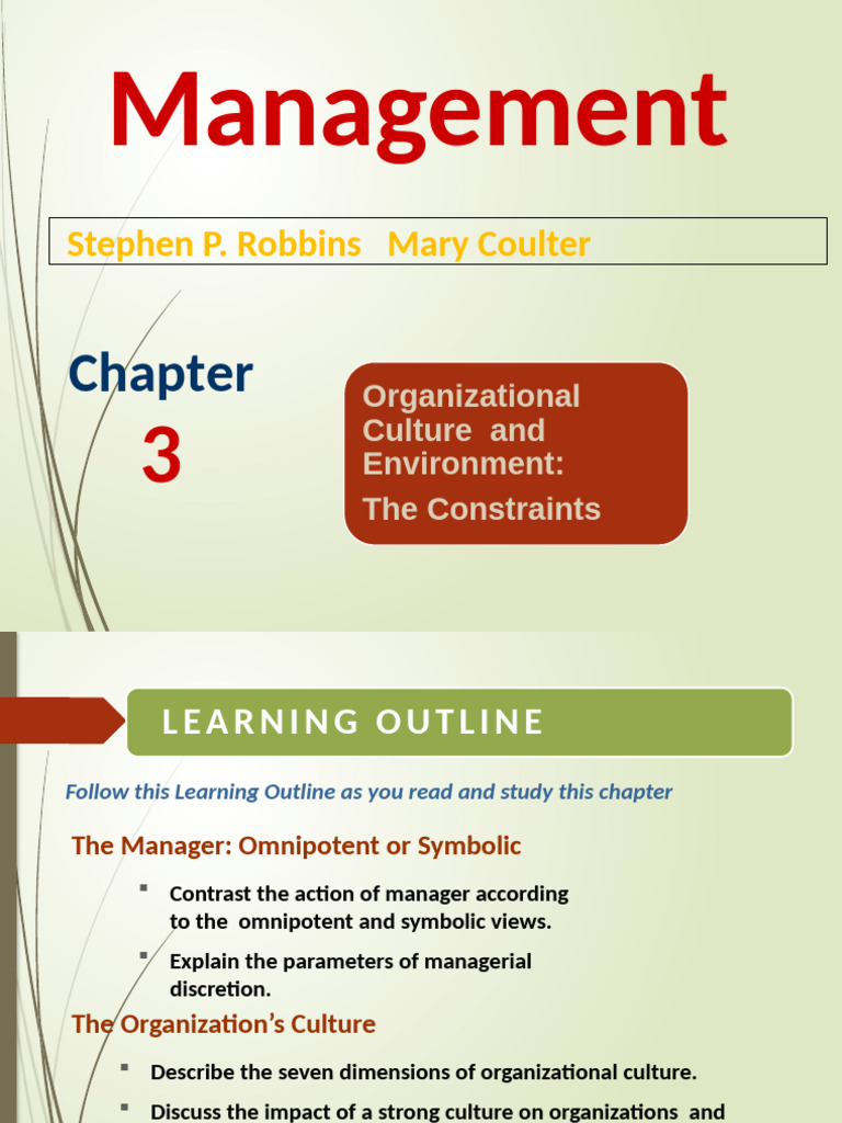Understanding Organizational Culture and Environment | PDF ...