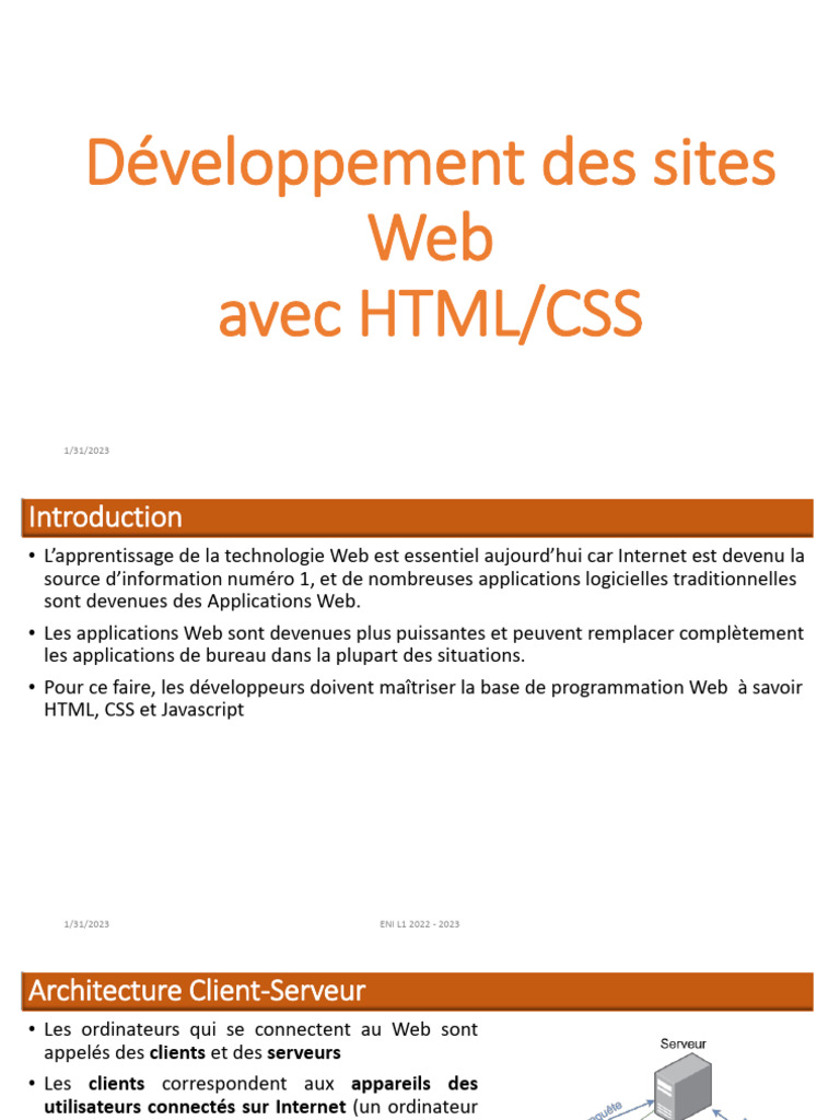 Développement Web : HTML et CSS Essentials | PDF | Internet | Internet ...