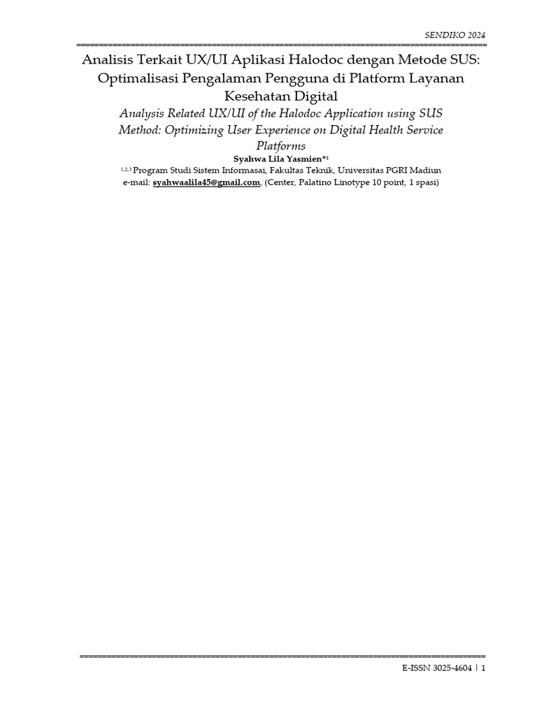 Analisis UX/UI Aplikasi Halodoc 2024 | PDF