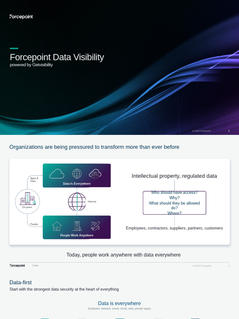 Forcepoint Data Visibility Overview | PDF | Computer Security | Security