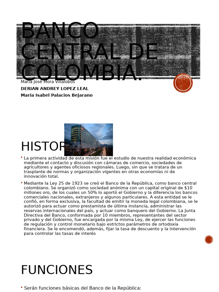 Banco Central de Colombia | PDF