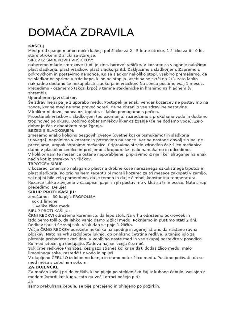 Domača Zdravila | PDF