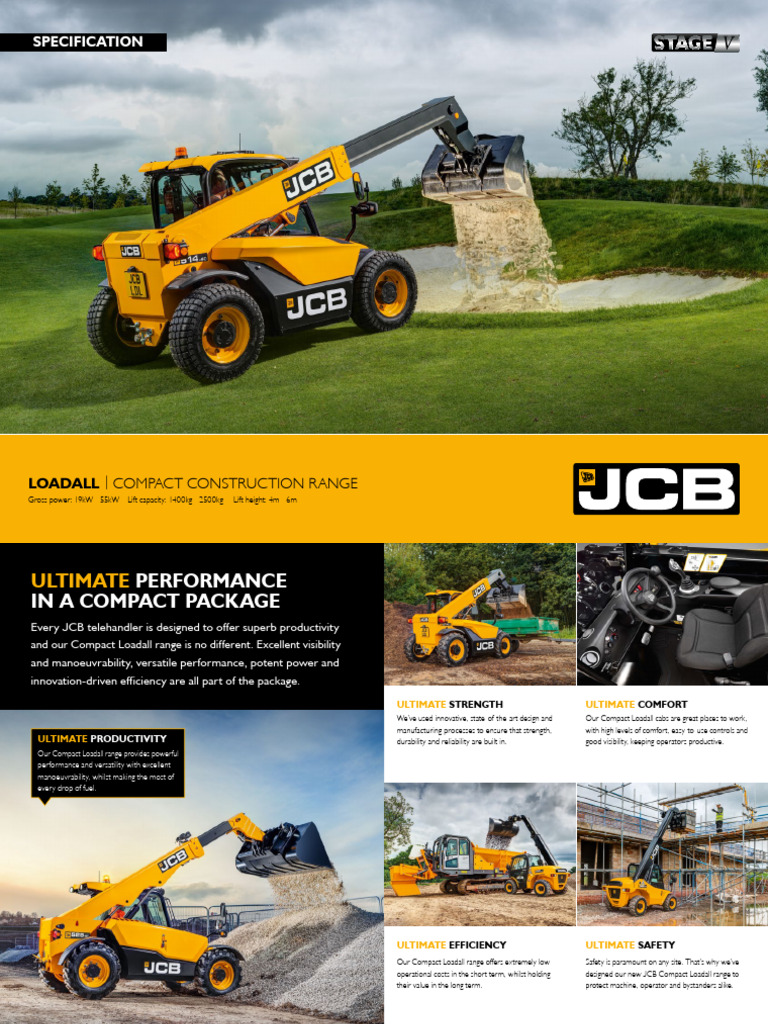31736+Compact+Loadall+e Spec+Sheet+en GB+Issue+3+LR | PDF | Elevator ...