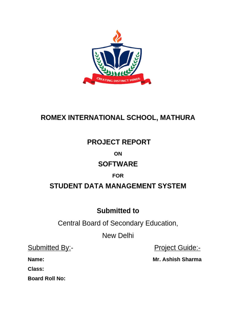 Student Data Management Software Report | PDF | Software | Computer ...