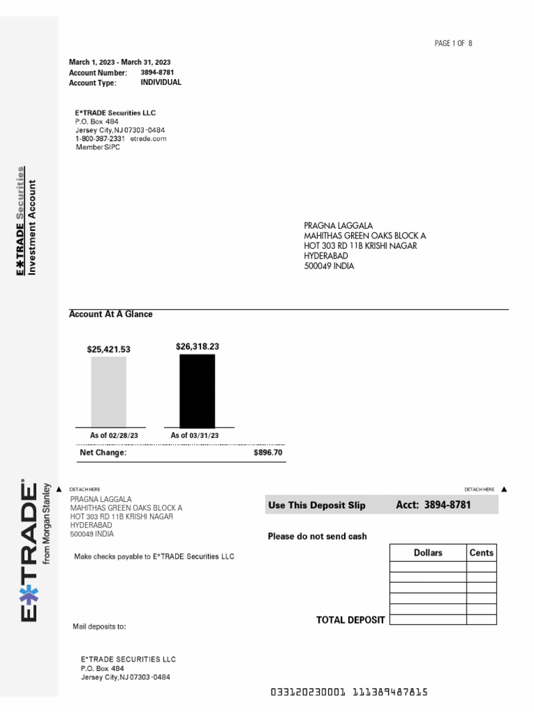 March 2023 Brokerage Statement Summary | PDF | Stocks | Dividend