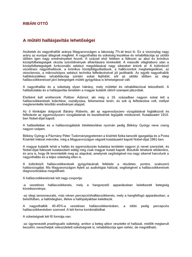 Ribári Ottó | PDF