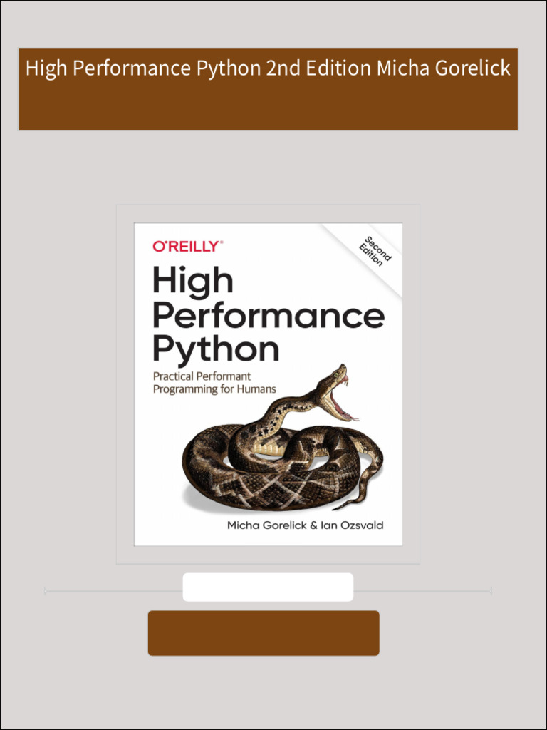 PDF High Performance Python 2nd Edition Micha Gorelick download | PDF ...
