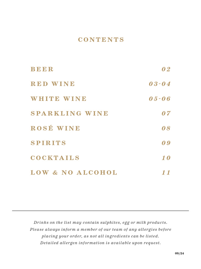 Hadley Bowling Drinks Menu Oct 24 | PDF | Beer | Ale