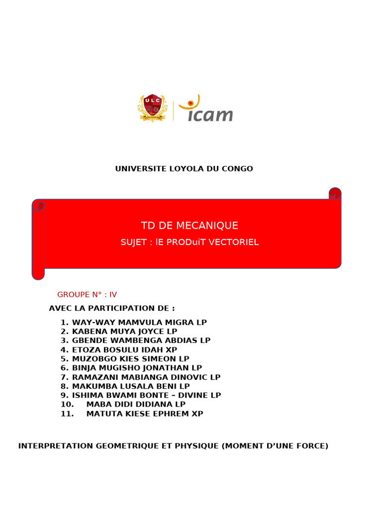 Moment d'une Force et Produit Vectoriel | PDF | Moment d'une force ...