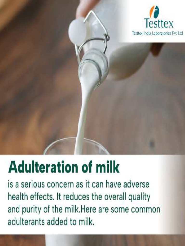 Adulteration of Milk (Part 2) | PDF