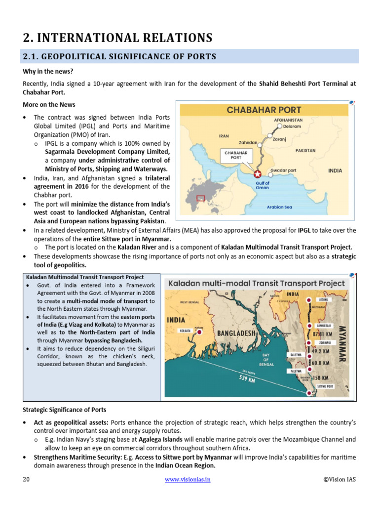 Geopolitical Importance of Ports in India | PDF | International Relations