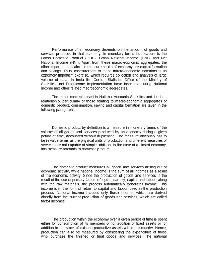 Understanding National Income Metrics | PDF | Gross Domestic Product ...
