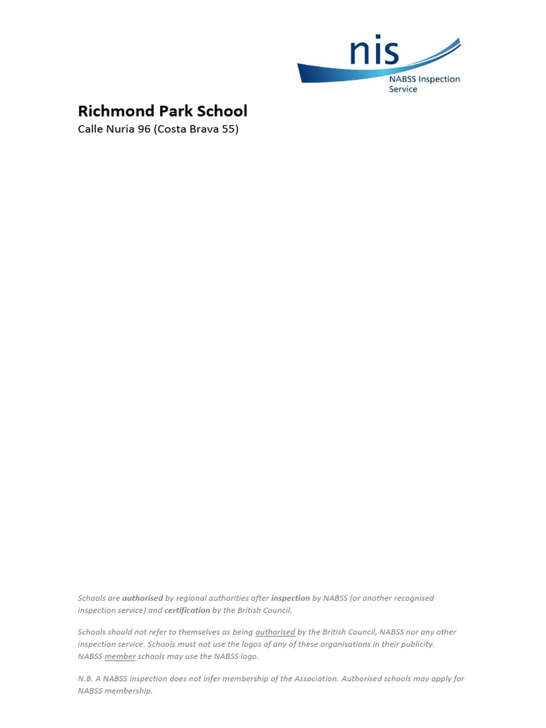 Richmond Park School Inspection Report 2020 | PDF | Teachers | Curriculum